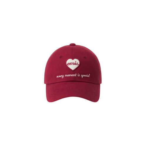 HEART WAPPEN BALL CAP-RED