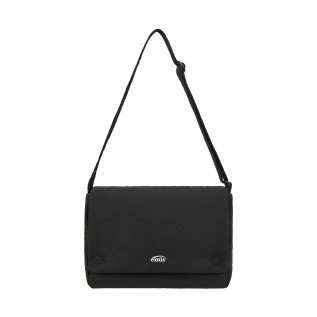 NYLON PADDED CROSSBODY BAG-BLACK