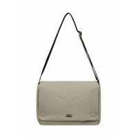 NYLON PADDED CROSSBODY BAG-BEIGE