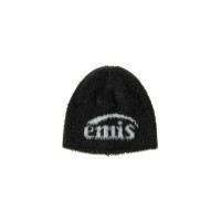 NEW LOGO SHAGGY BEANIE-BLACK