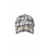 MULTI COLOR CHECK BALL CAP-BEIGE