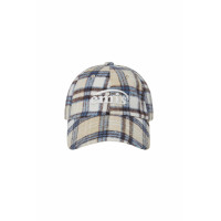MULTI COLOR CHECK BALL CAP-BEIGE