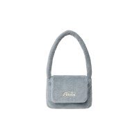 FUR SQUARE FLAP BAG-SKY BLUE