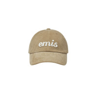 APPLIQUE CORDUROY BALL CAP-BEIGE