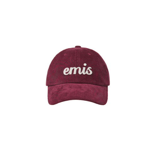 APPLIQUE CORDUROY BALL CAP-WINE
