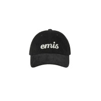 APPLIQUE CORDUROY BALL CAP-BLACK