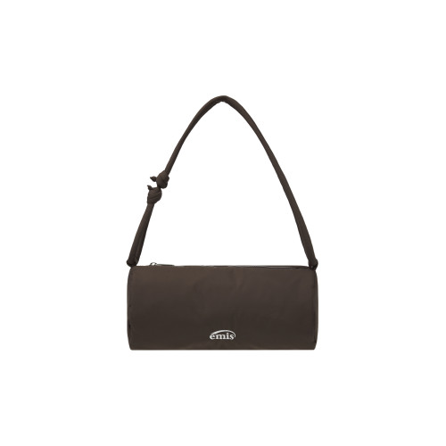 PUFFER BARREL BAG-BROWN