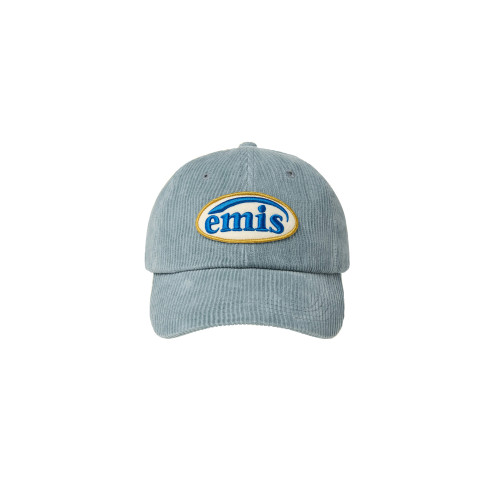 CORDUROY WAPPEN BALL CAP (RENEWAL)-ASH BLUE