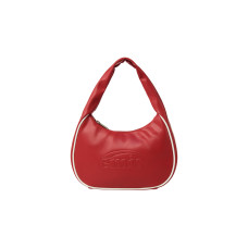 EMBOSSED LOGO HOBO BAG-RED