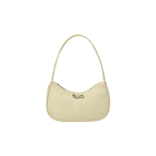 MINI CORSAGE APPLIQUE HOBO BAG-BEIGE