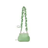 STRING STRAP CLASP FRAME PURSE BAG-GREEN