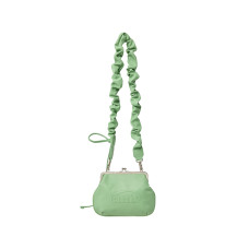 STRING STRAP CLASP FRAME PURSE BAG-GREEN