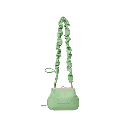 STRING STRAP CLASP FRAME PURSE BAG-GREEN