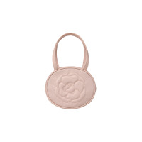 ROSE STITCH ROUND BAG-PINK