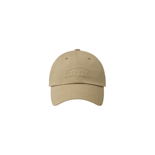 EMBOSSING LOGO BALL CAP-BEIGE