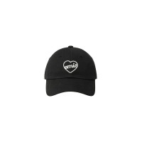 HEART BALL CAP-BLACK/WHITE