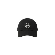 HEART BALL CAP-BLACK/WHITE