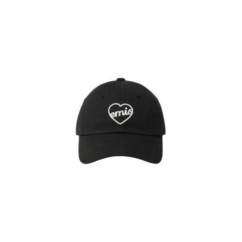 HEART BALL CAP-BLACK/WHITE