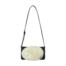 CORSAGE FLAT BAG-BLACK/IVORY