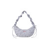 RIBBON STRING SHOULDER BAG-BLUE STRIPE