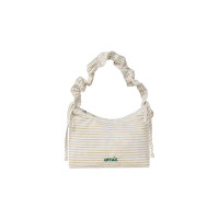 RIBBON STRING HOBO BAG-YELLOW STRIPE