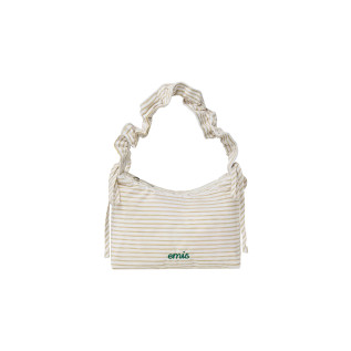 RIBBON STRING HOBO BAG-YELLOW STRIPE